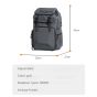 Mochila Backpack K&F Concept 25L con Funda Impermeable Color Gris (KF13.098V1)