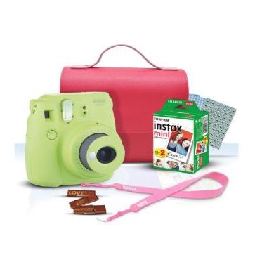 Cámara Fujifilm Instax Mini 9 Lima con estuche y accesorios kit de