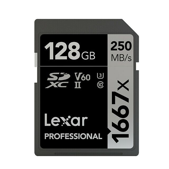 TARJETA DE MEMORIA 128GB SDXC UHS-II C10 U3 V60 1667X VELOCIDAD 250MB/S